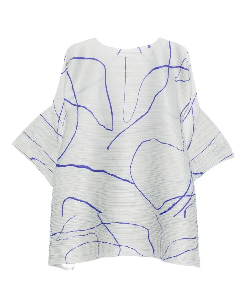 Issey Miyake Oberteil mit Muster - Grau Grau