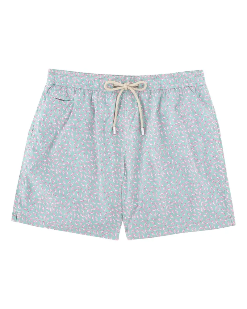 MC2 Saint Barth flamingo-print drawstring swim shorts - Blau Blau
