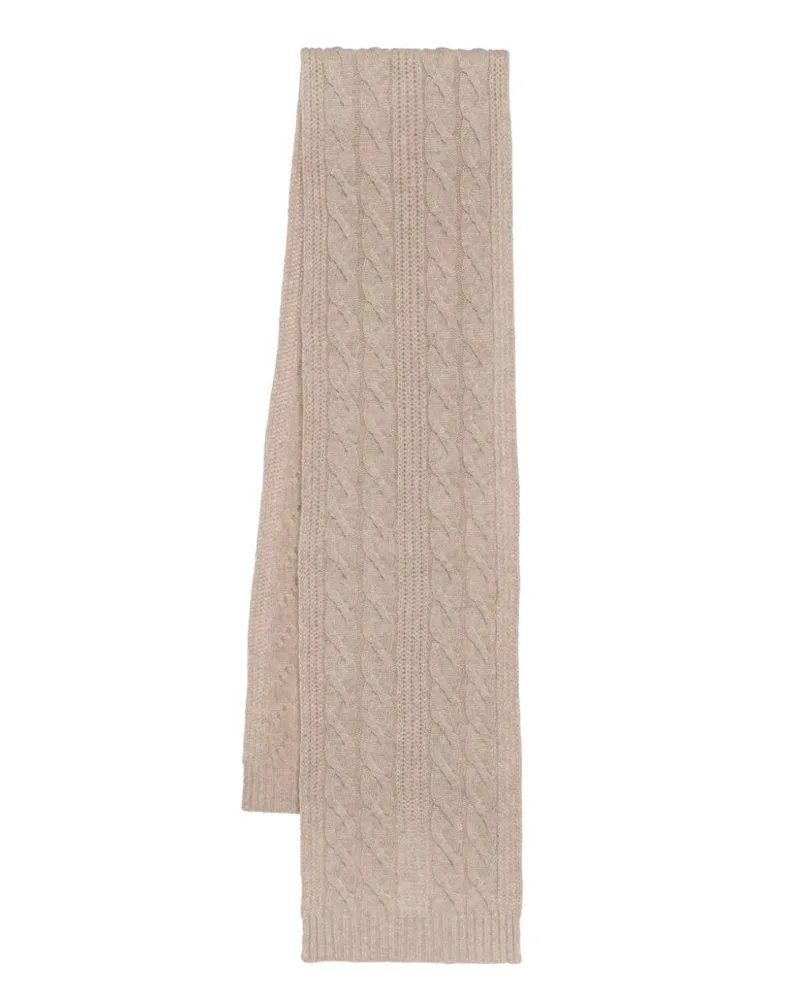 N.Peal Gerippter Cable Schal - Nude Nude