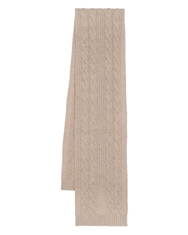 N.Peal Gerippter Cable Schal - Nude Nude