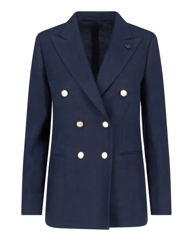 LARDINI double-breasted button blazer - Blau Blau