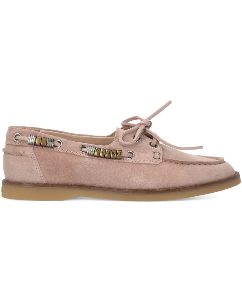 Pinko Wildleder-Loafer mit Schnürung - Rosa Rosa