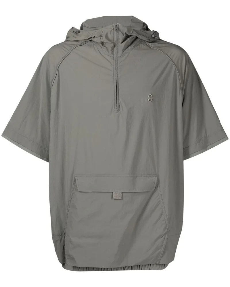 SONGZIO Kurzärmeliger Hoodie mit Logo - Grün Grün