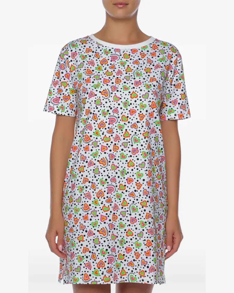 Moschino heart-print T-shirt - Weiß Weiß