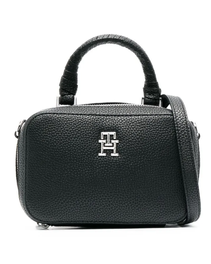 Tommy Hilfiger Umhängetasche mit Monogramm-Schild - Schwarz Schwarz