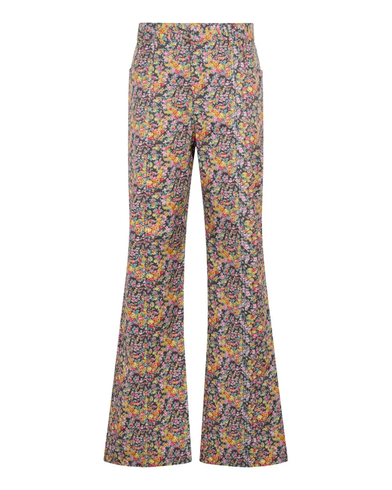 Philosophy Di Lorenzo Serafini floral flared trousers - Schwarz Schwarz