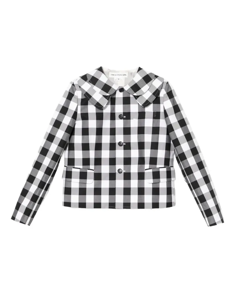 Comme des Garçons Jacke mit Vichy-Karo - Schwarz Schwarz