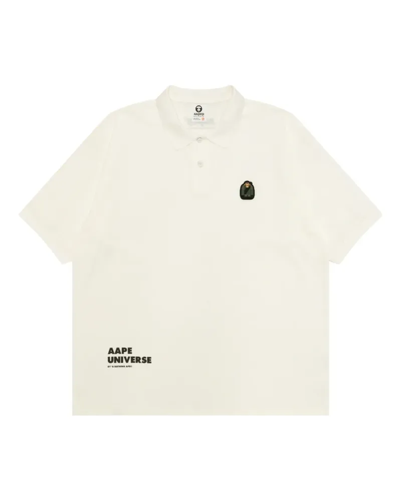 BAPE appliqué polo shirt - Weiß Weiß