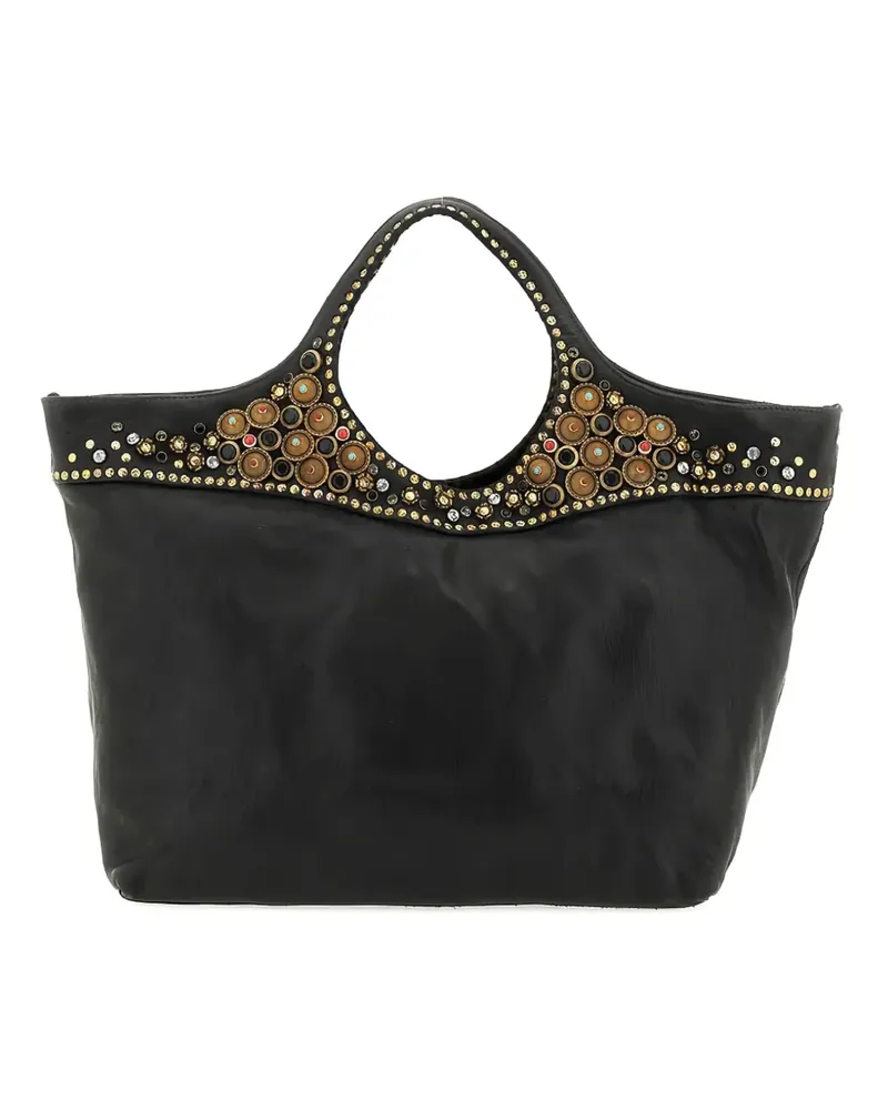 Campomaggi embellished top-handle tote bag - Schwarz Schwarz