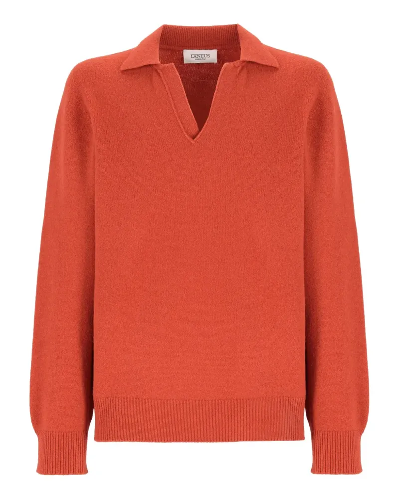 Laneus Pullover mit V-Ausschnitt - Orange Orange