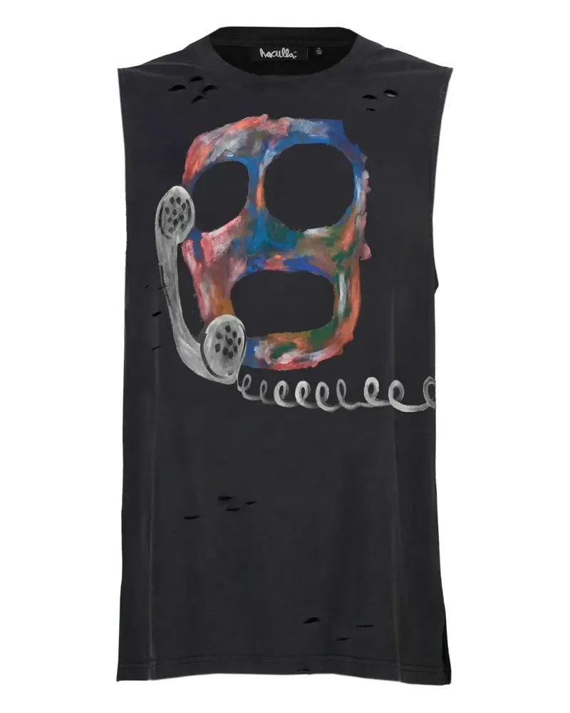 Haculla Trägershirt mit grafischem Totenkopf - Schwarz Schwarz