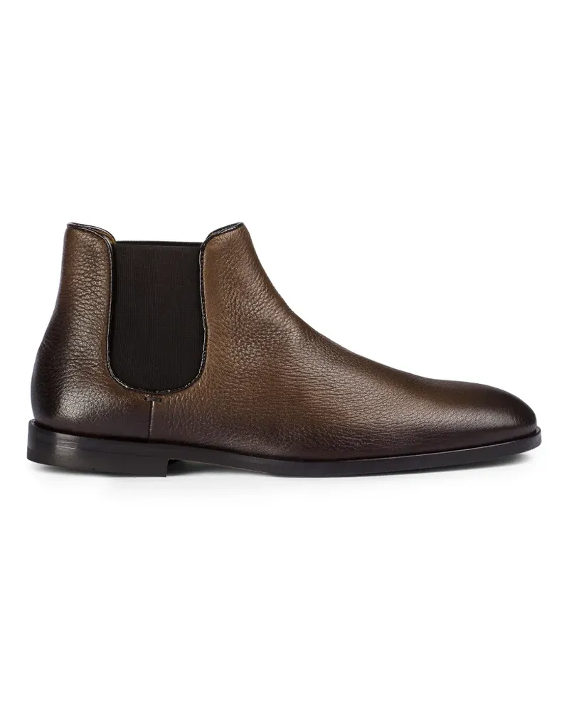 Doucal´s grainy-effect ankle boots - Braun Braun