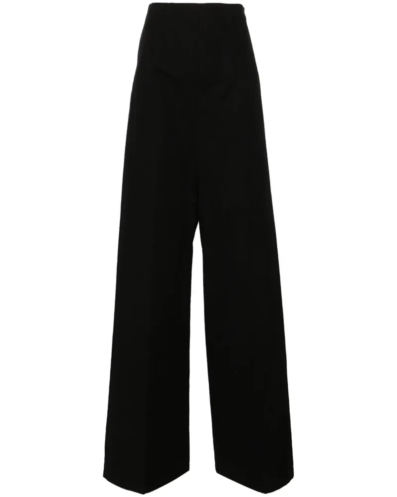 Max Mara High-Waist-Hose mit weitem Bein - Schwarz Schwarz