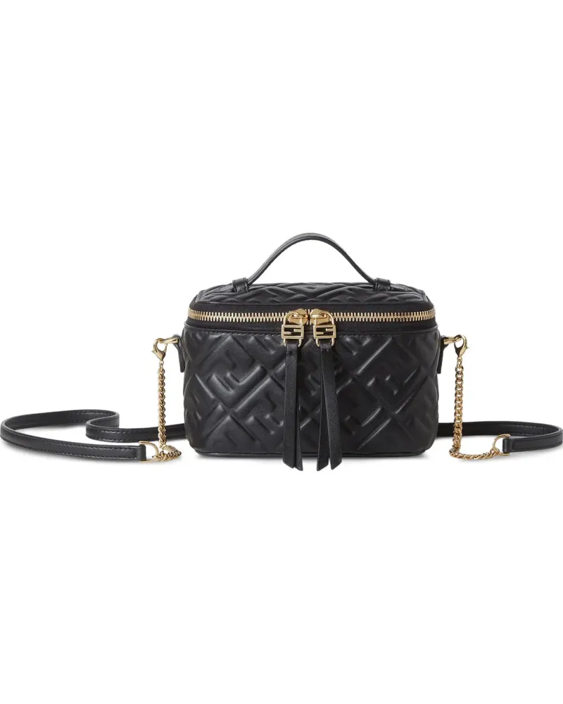 Fendi Kosmetiktasche mit FF-Prägung - Schwarz Schwarz