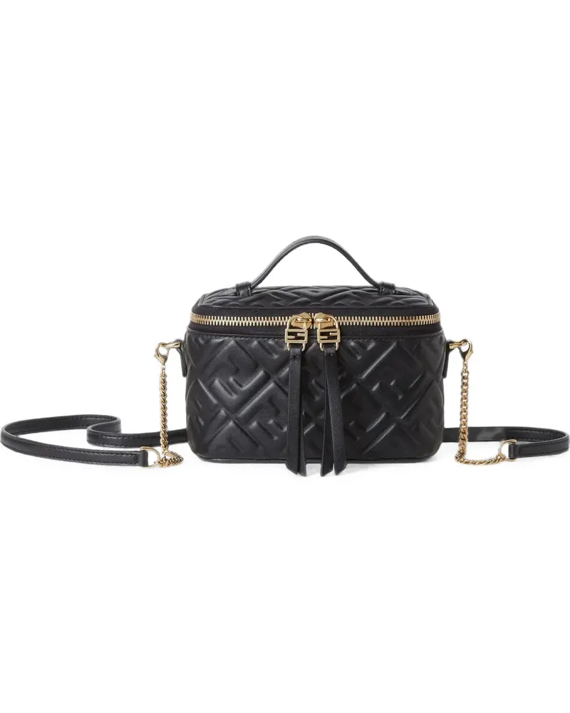 Fendi Kosmetiktasche mit FF-Prägung - Schwarz Schwarz