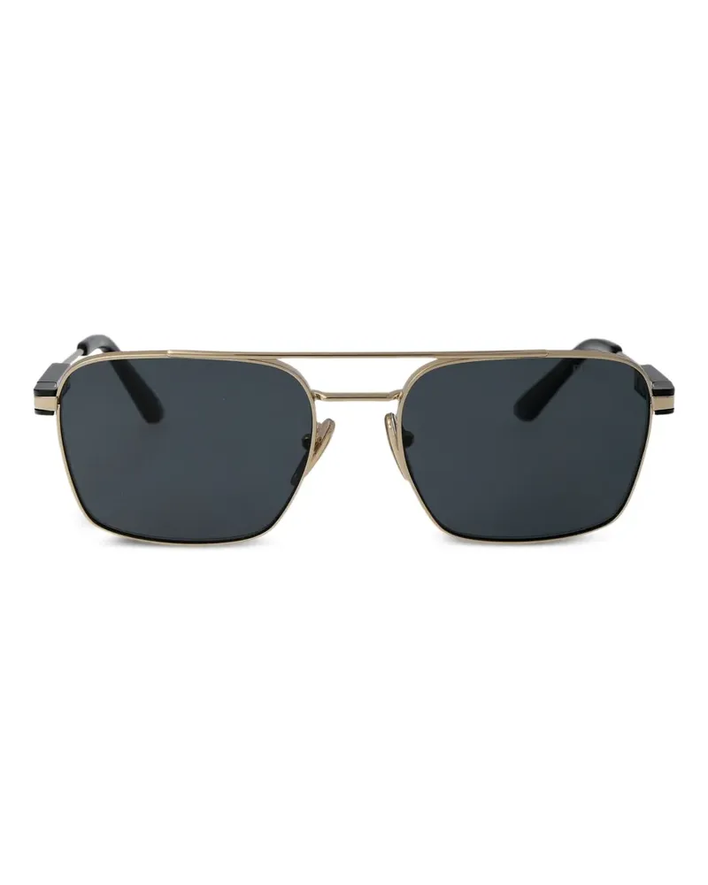 Prada Sonnenbrille mit eckigem Gestell - Schwarz Schwarz