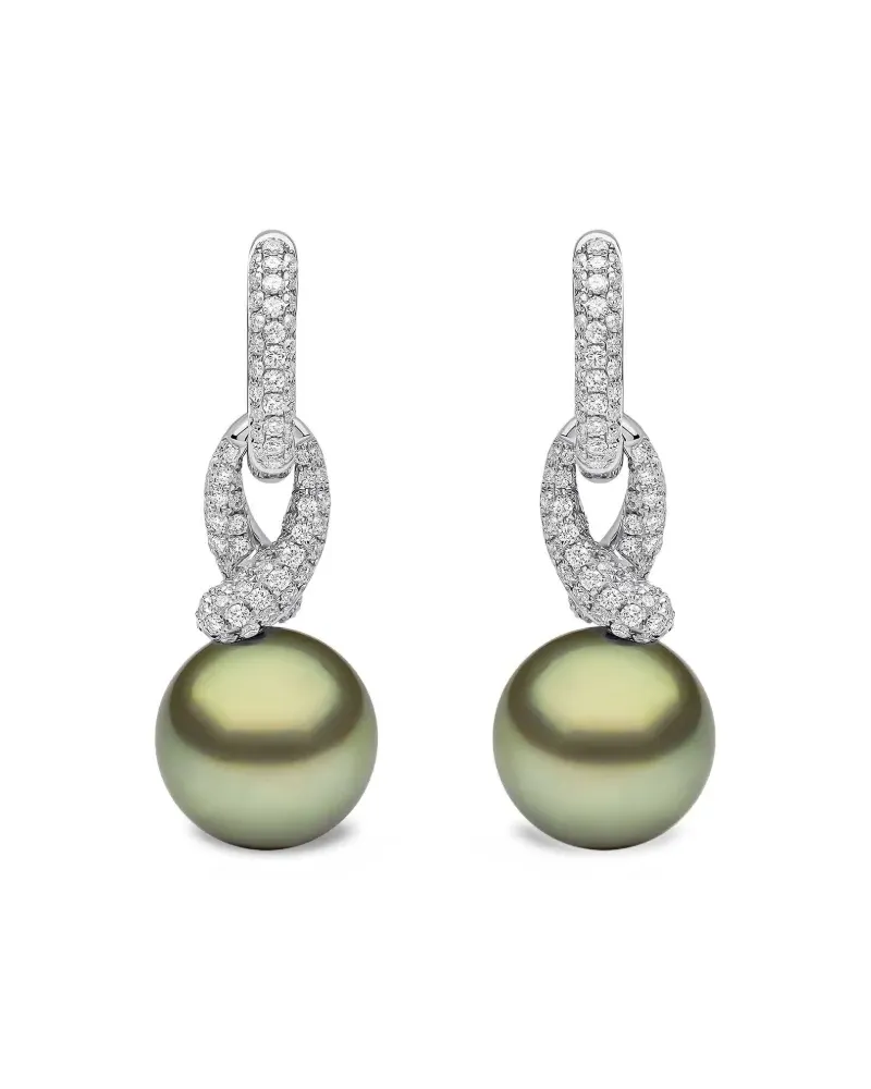 YOKO London 18K white gold Jazz pearl and diamonds earrings - Silber Silber