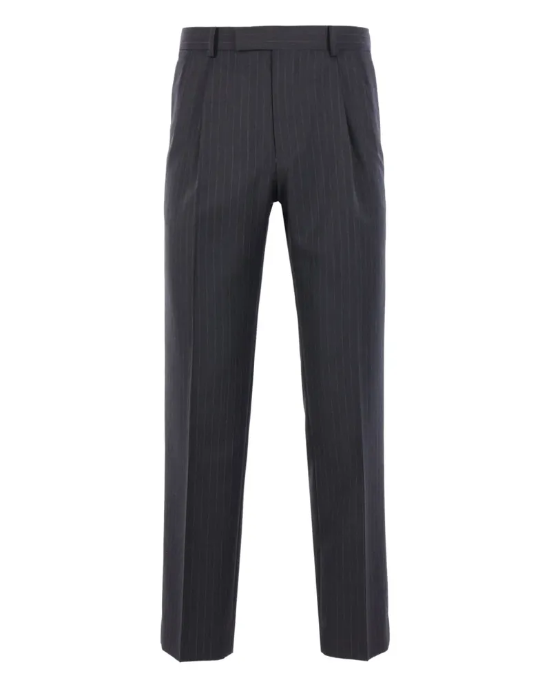 AURALEE striped straight-leg trousers - Grau Grau
