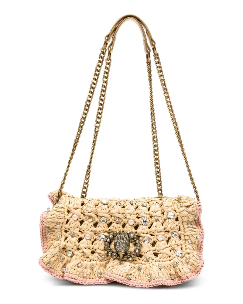 Kurt Geiger Kleine Chelsea Schultertasche mit Rüschen - Nude Nude