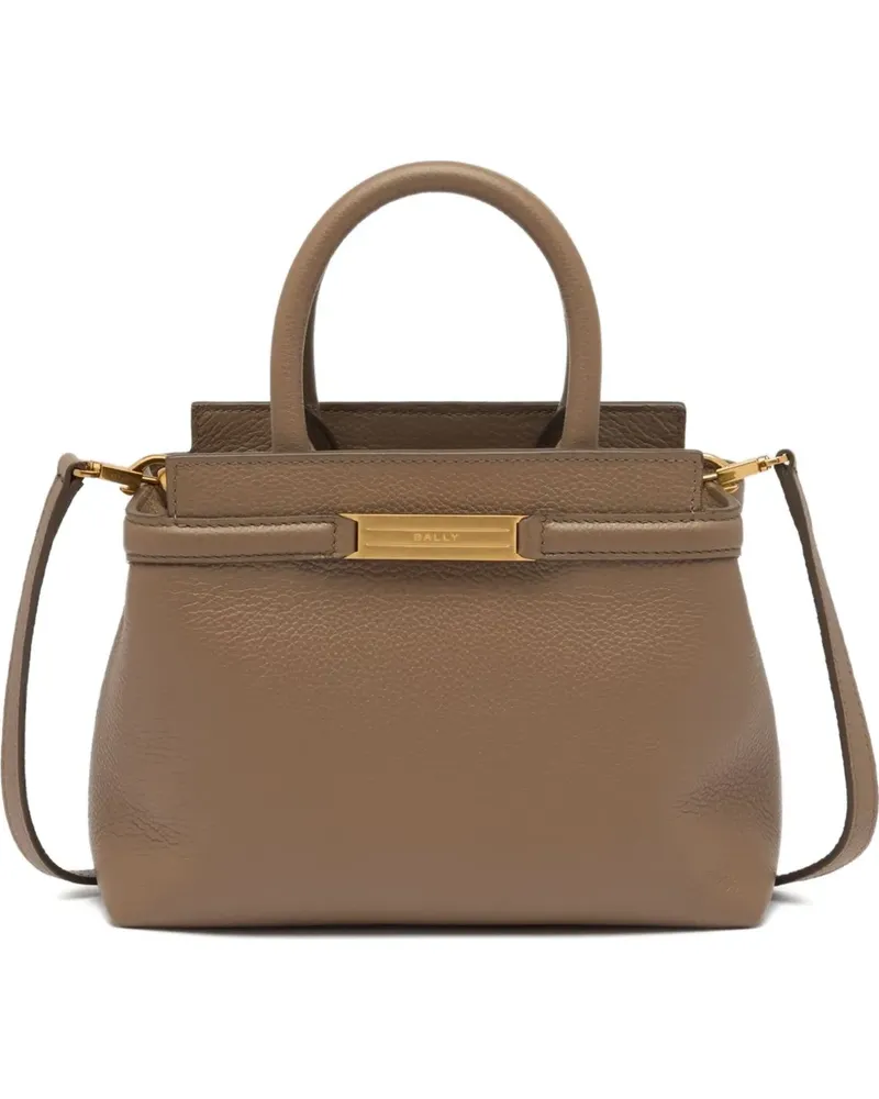 Bally Kleiner Deco Tote Bag mit Metall-Schild - Braun Braun