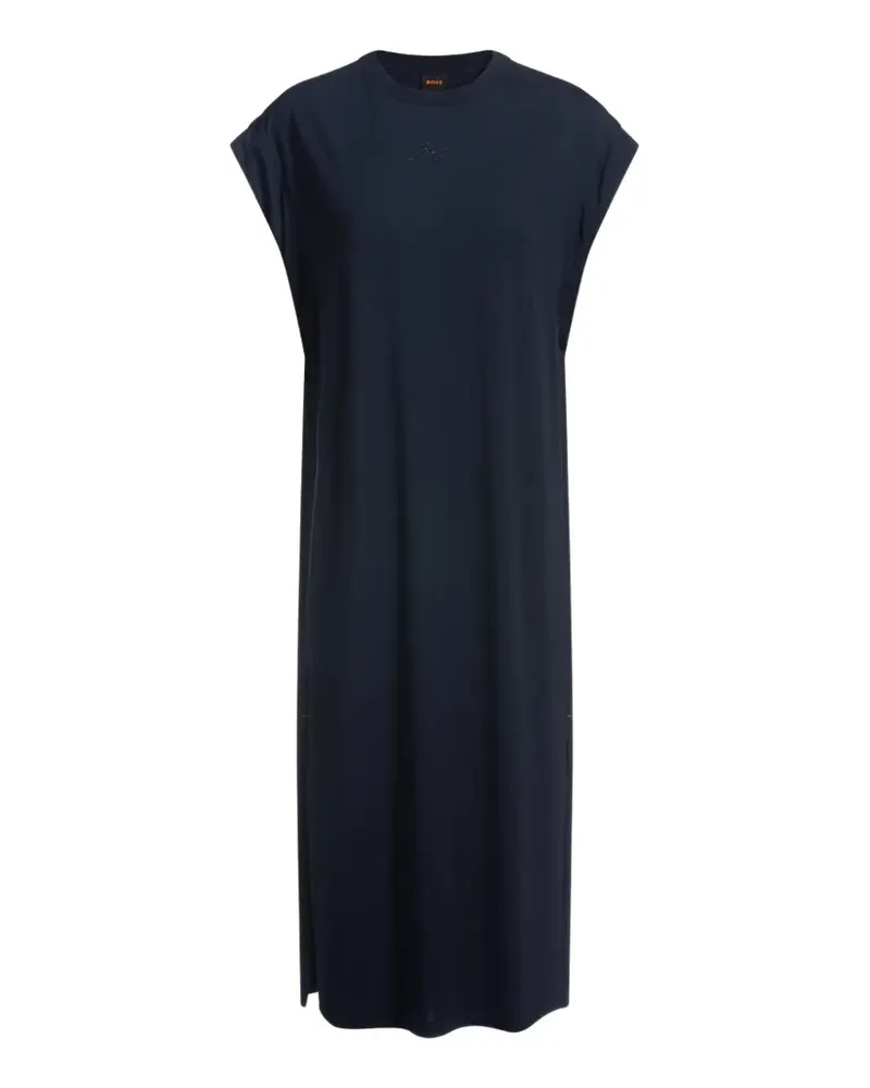 HUGO BOSS Midikleid mit seitlichem Schlitz - Blau Blau