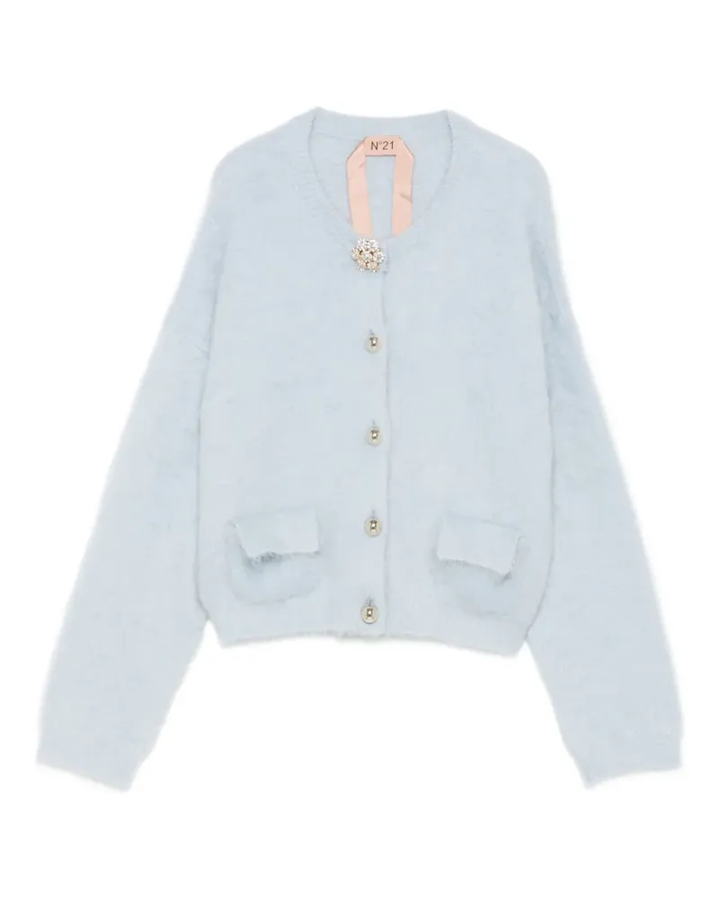 N° 21 Cardigan mit verzierten Taschen - Blau Blau