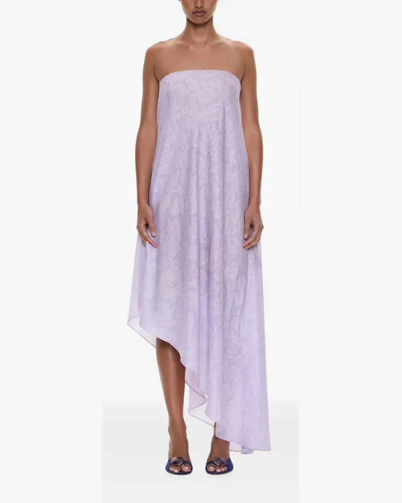Christopher Esber Schulterfreies Light Leak Jacquard-Kleid - Violett Violett