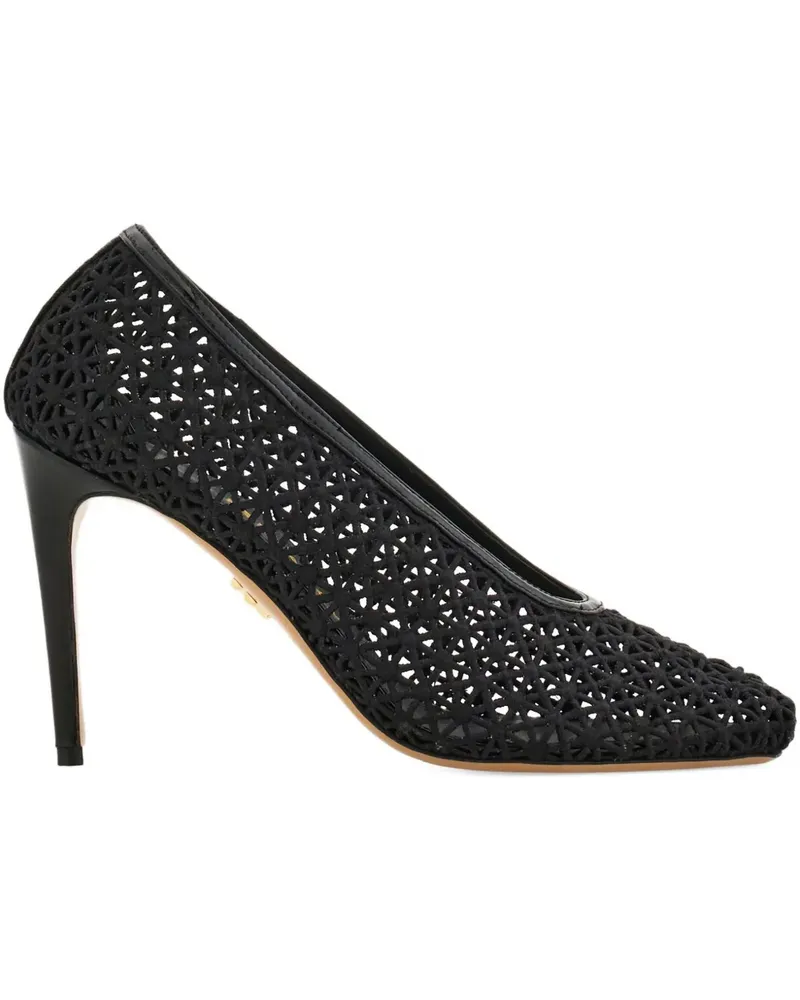 Ferragamo Makramee-Pumps 90mm - Schwarz Schwarz