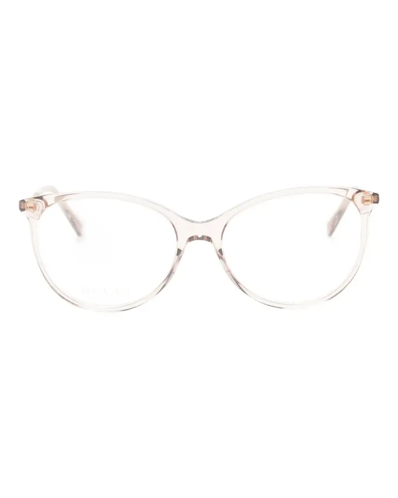 Gucci round-frame glasses - Nude Nude