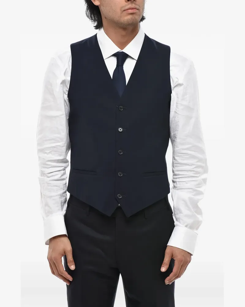 Corneliani button-up tailored waistcoat - Blau Blau