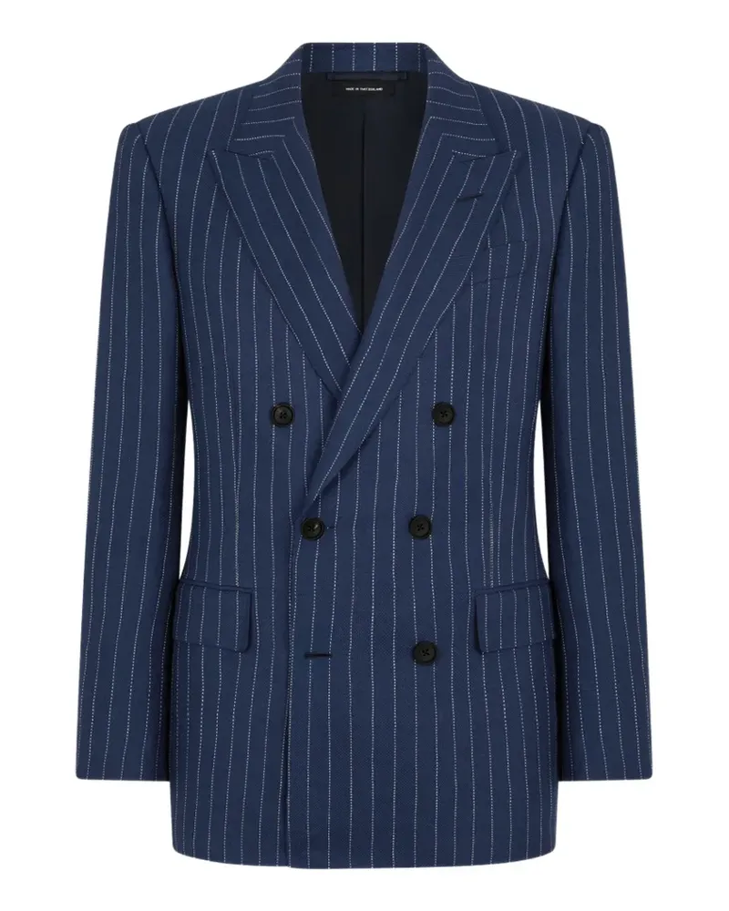 Tom Ford Doppelreihiges Sakko mit Nadelstreifen - Blau Blau