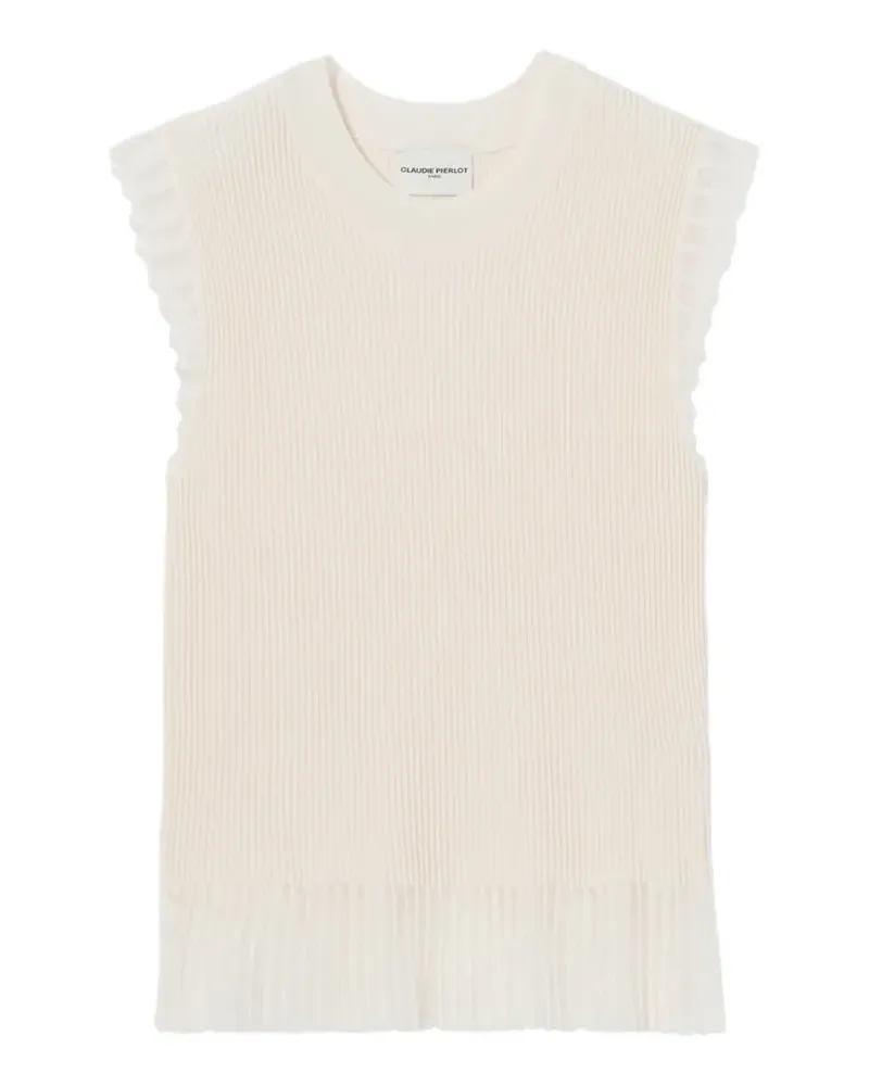 Claudie Pierlot high-neck knit top - Nude Nude