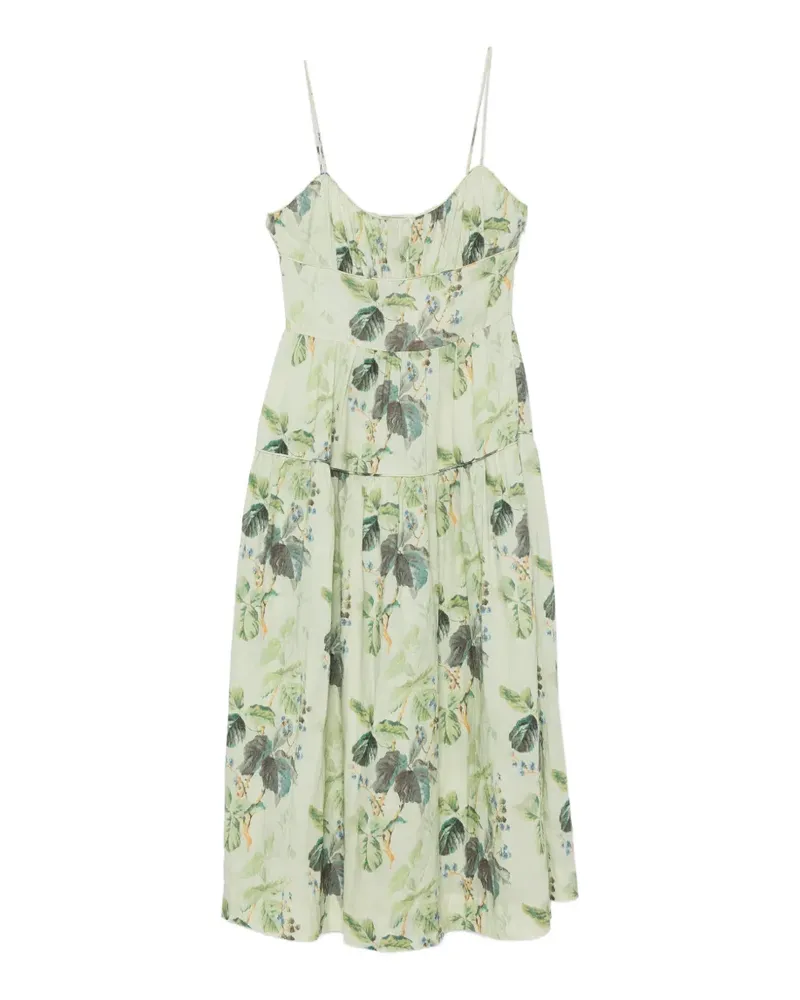 DÔEN Benoit floral-print midi dress - Grün Grün