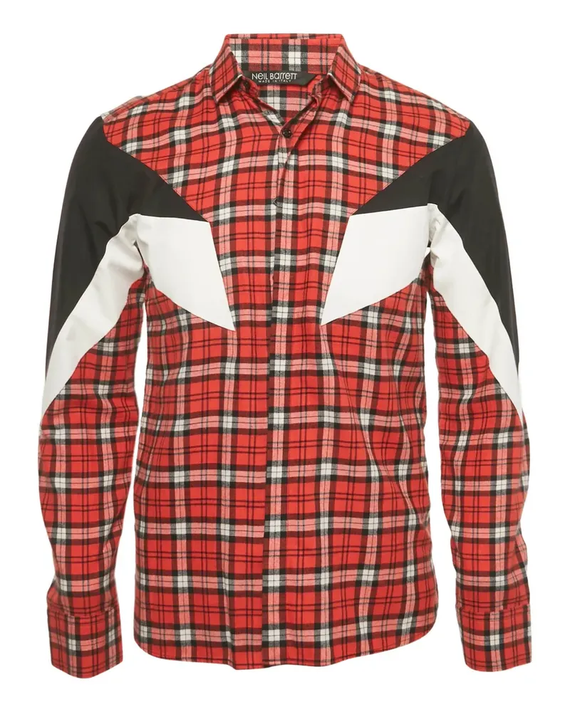Neil Barrett Kariertes Hemd - Rot Rot