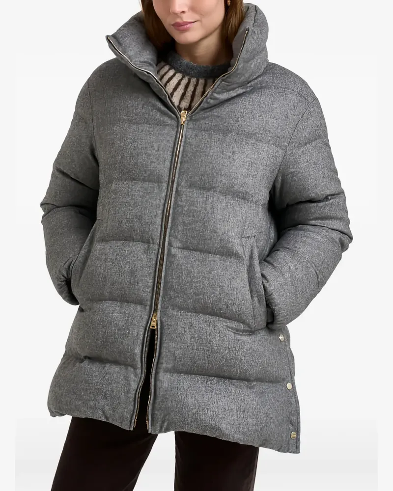 Herno quilted high-neck coat - Grau Grau