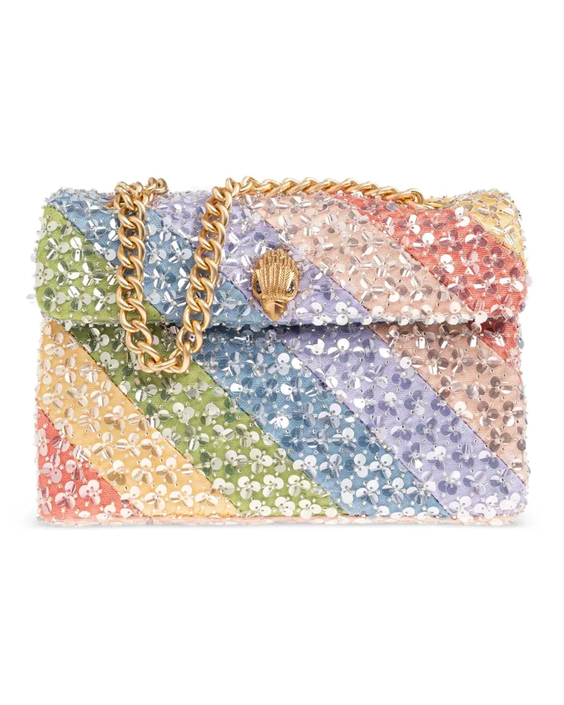 Kurt Geiger Kensington sequin-embellished shoulder bag - Blau Blau