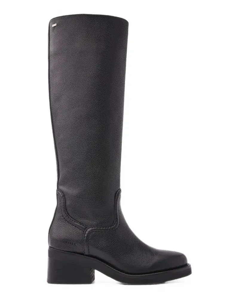 Nubikk Cassy Stiefel aus gekörntem Leder - Schwarz Schwarz