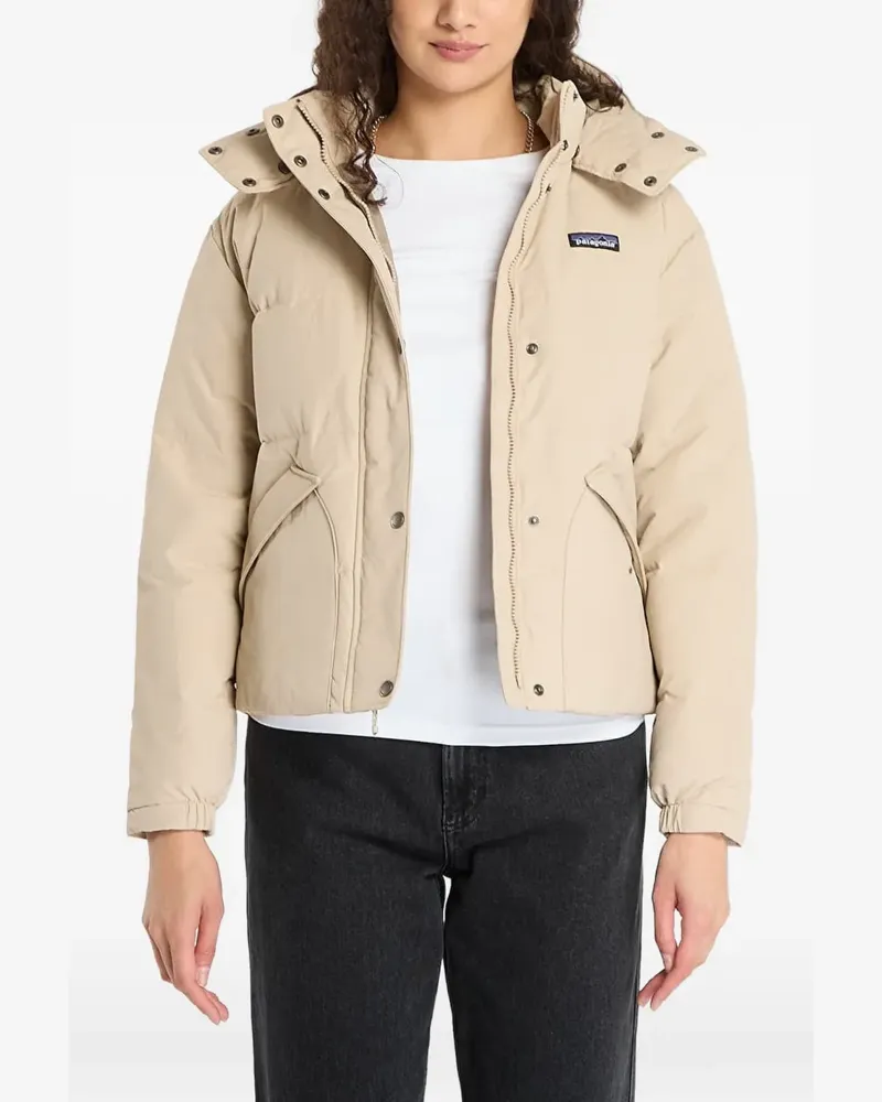 Patagonia padded-design hooded jacket - Nude Nude