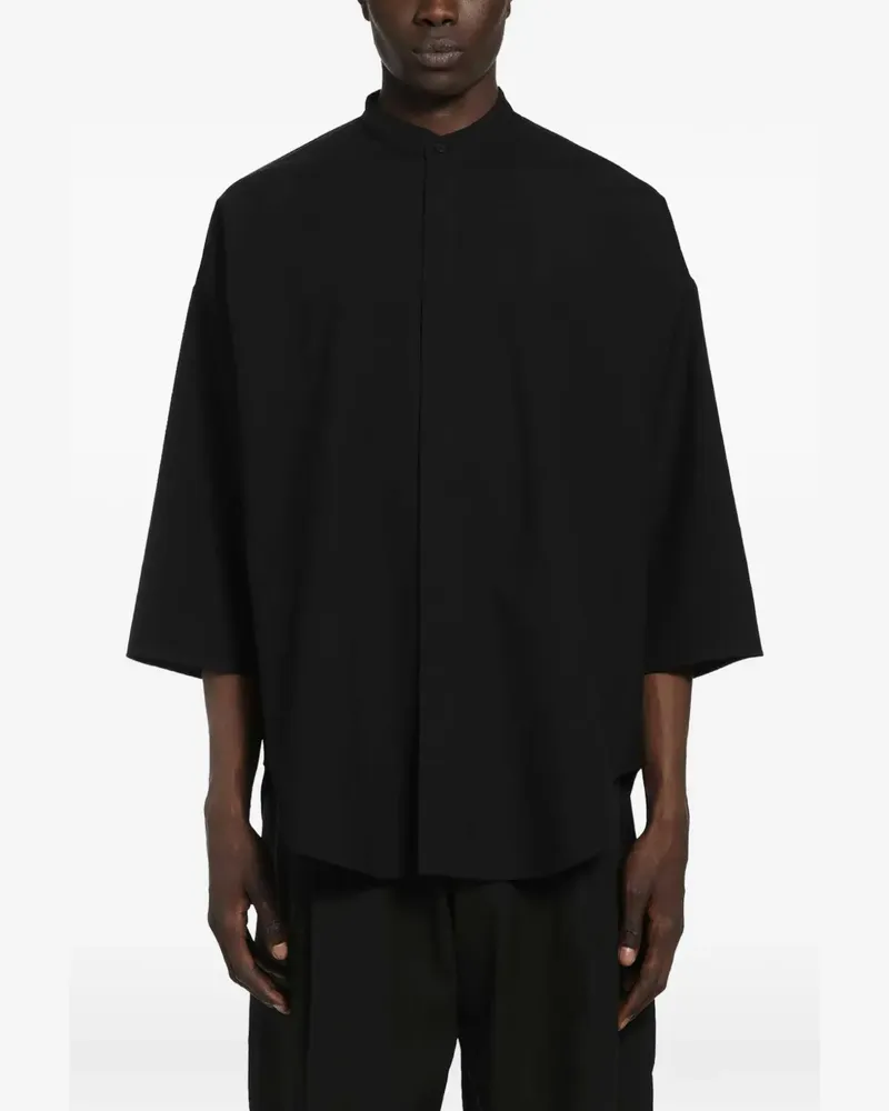 Fear of God band-collar shirt - Schwarz Schwarz