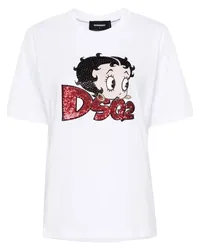 Dsquared2 Betty Boop T-Shirt Weiß