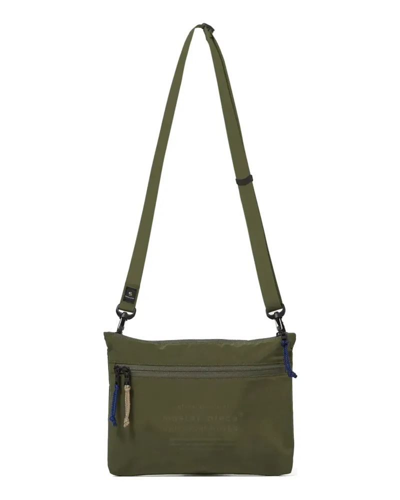 Universal Works x Master-piece logo-print zip-fastening shoulder bag - Grün Grün