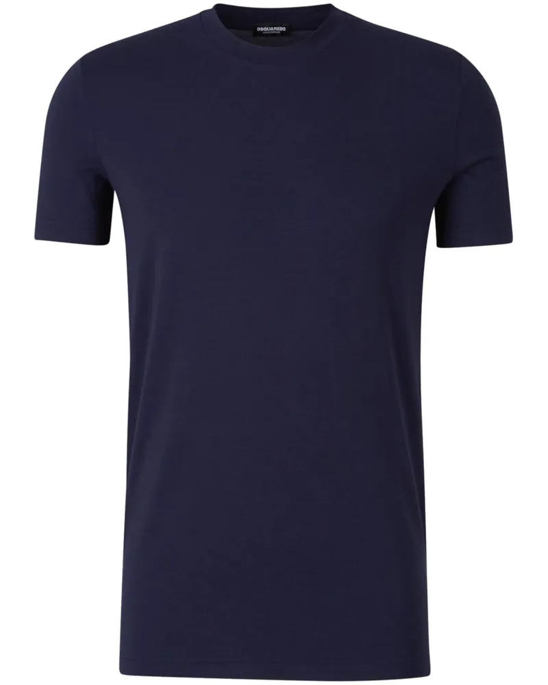 Dsquared2 T-Shirt mit Logo-Stickerei - Blau Blau