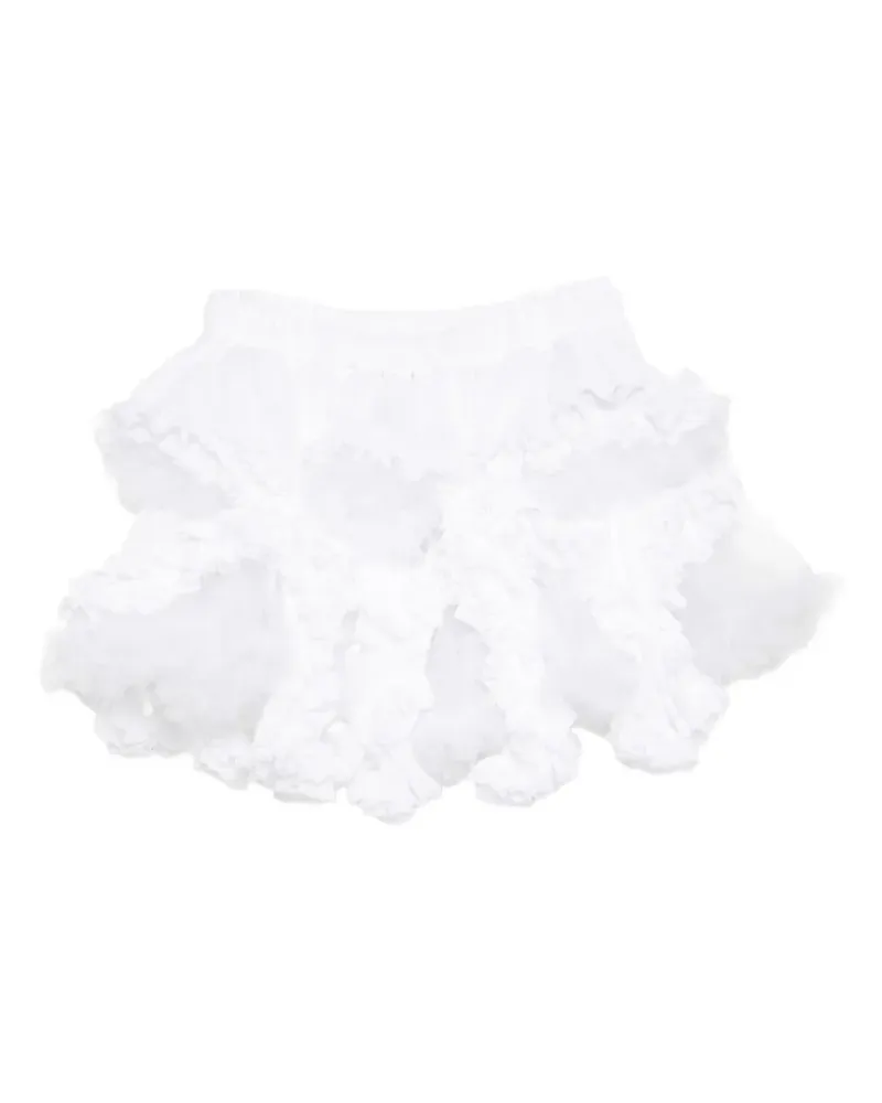 Noir Kei Ninomiya Gerüschter Rock - Weiß Weiß