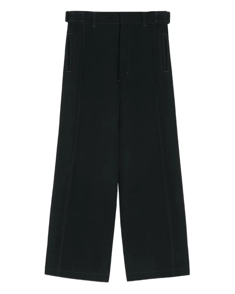 Christophe Lemaire Hose mit Kontrastnähten - Schwarz Schwarz