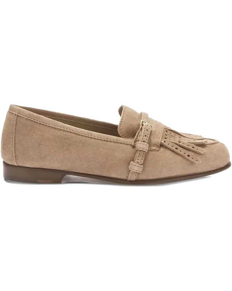 Ermanno Scervino tassel suede buckle loafers - Nude Nude