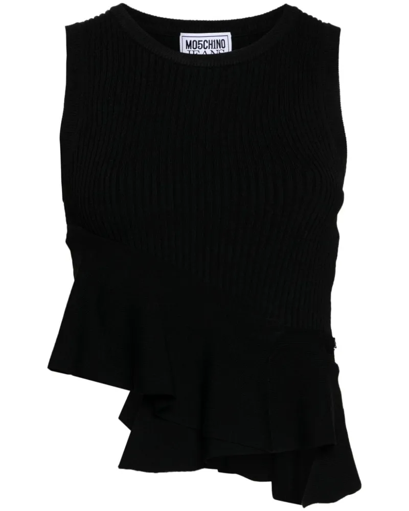 Moschino Oberteil mit Rüschen - Schwarz Schwarz