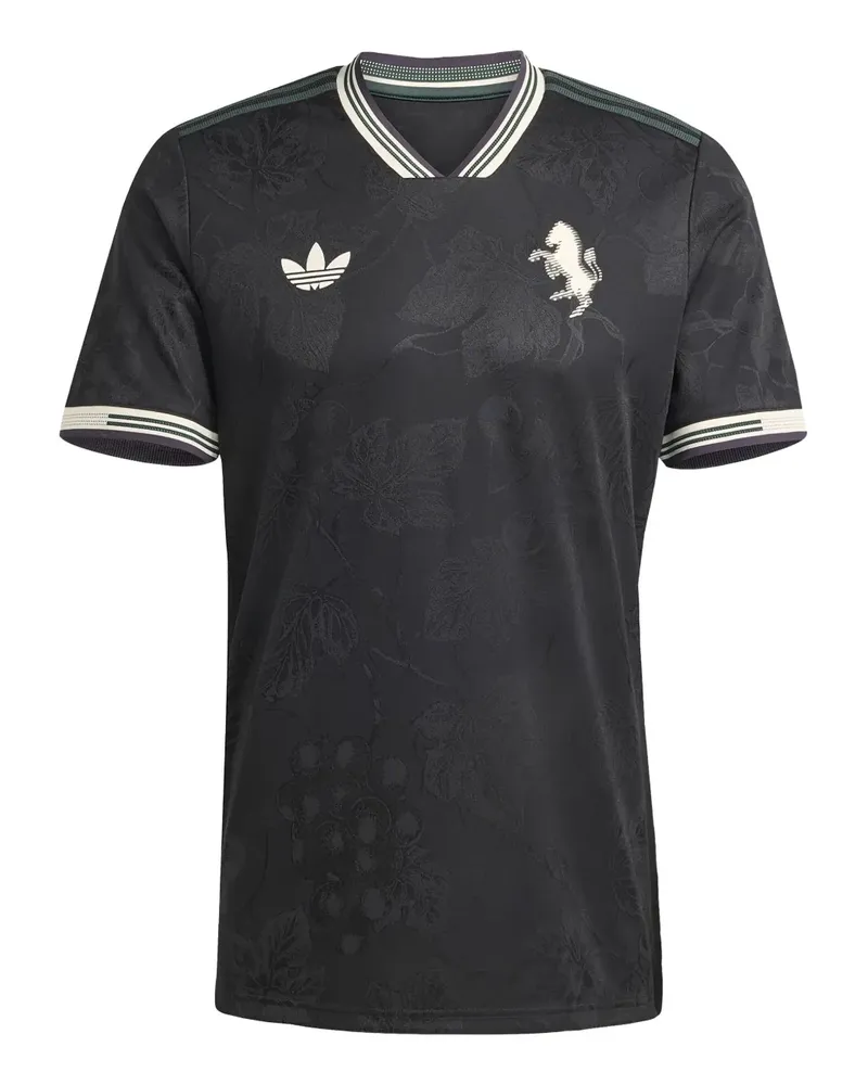 adidas Juventus floral T-shirt - Schwarz Schwarz