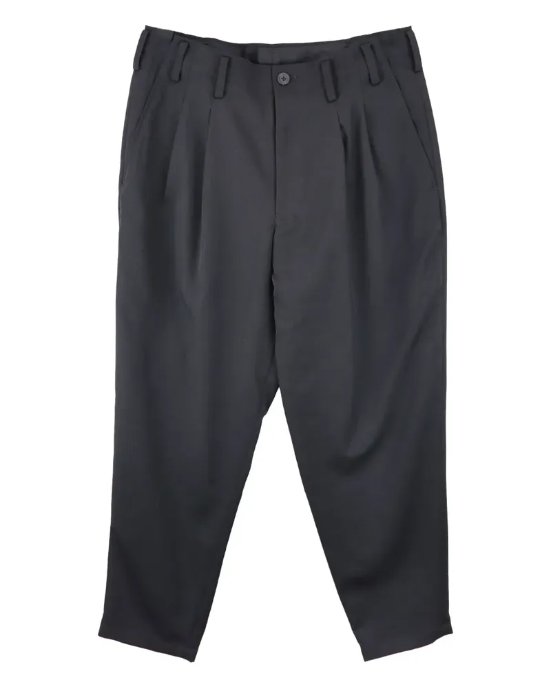 Yohji Yamamoto Hose mit Bundfalten - Schwarz Schwarz