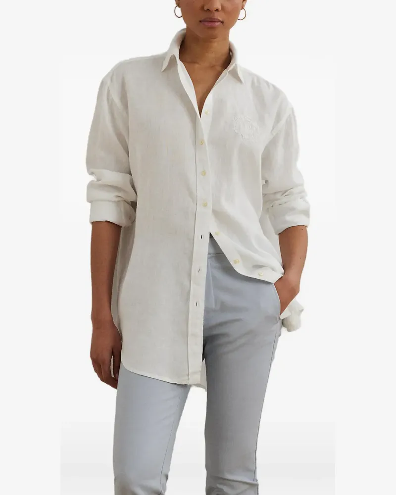 Ralph Lauren embroidered-logo button-up shirt - Weiß Weiß