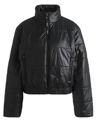 HUGO BOSS Gefütterte Jacke mit Logo-Patch Schwarz